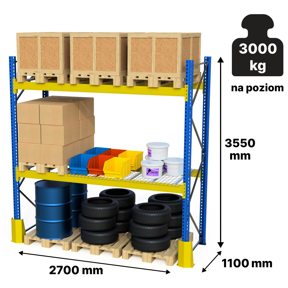Regał Jungheinrich 0+2 3550x1100 2700 3000kg zdjęcie nr 1